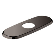 Dark gray oval escutcheon with single center hole for mounting.