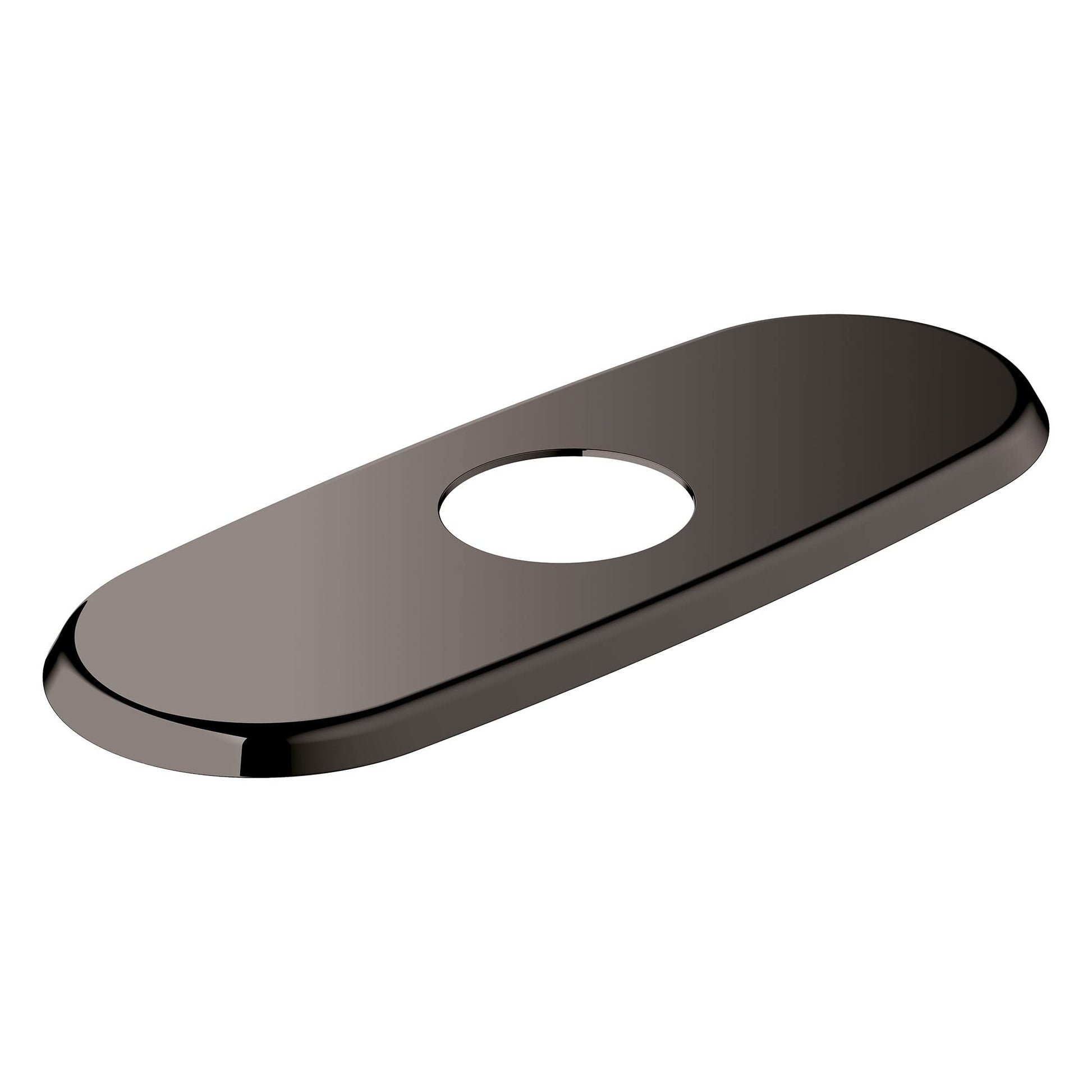 Dark gray oval escutcheon with single center hole for mounting.