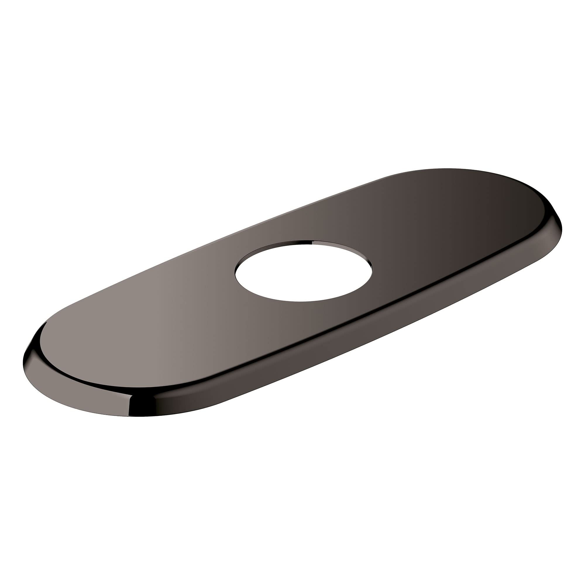 Dark gray oval escutcheon with single center hole for mounting.