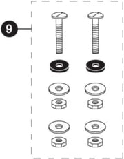 Toto Tank-To-Bowl Mounting Hardware - THU833-A