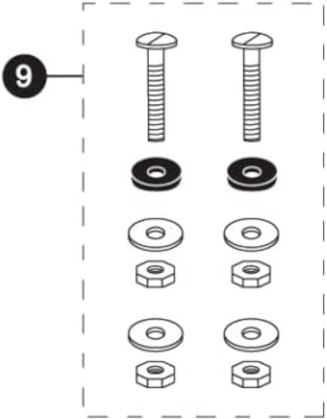 Toto Tank-To-Bowl Mounting Hardware - THU833-A