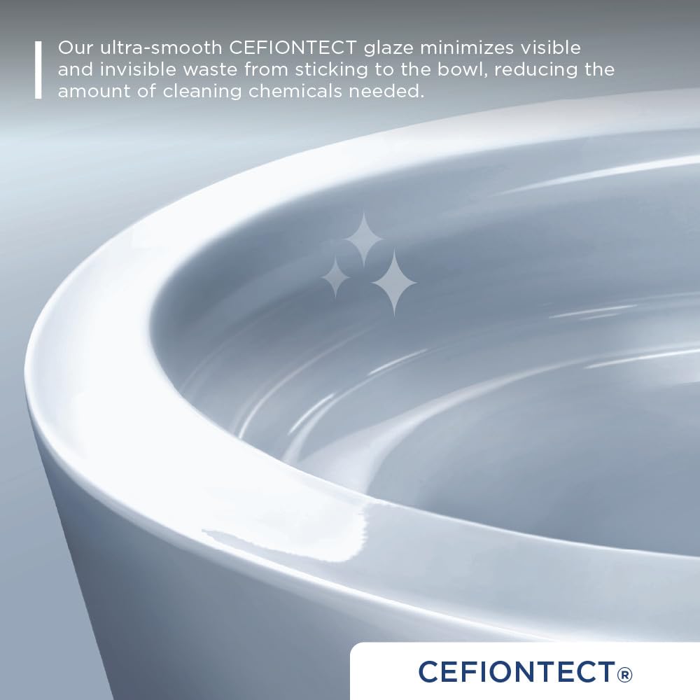 Close-up view of elongated toilet bowl interior showing smooth glaze finish in sedona beige.