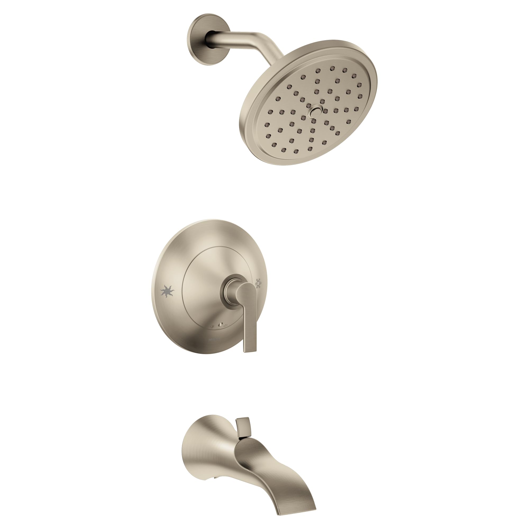 Moen Doux Posi Temp Pressure Balancing Tub and Eco Performance Shower Trim Kit in Brushed Nickel - TS2203EPBN