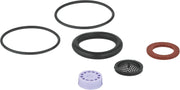Set of Grohe replacement parts including rubber gaskets, perforated strainer, and filter screen in various sizes.