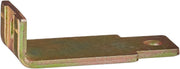 Bronze-finish L-shaped mounting bracket with vertical flange and horizontal base plate with single hole.