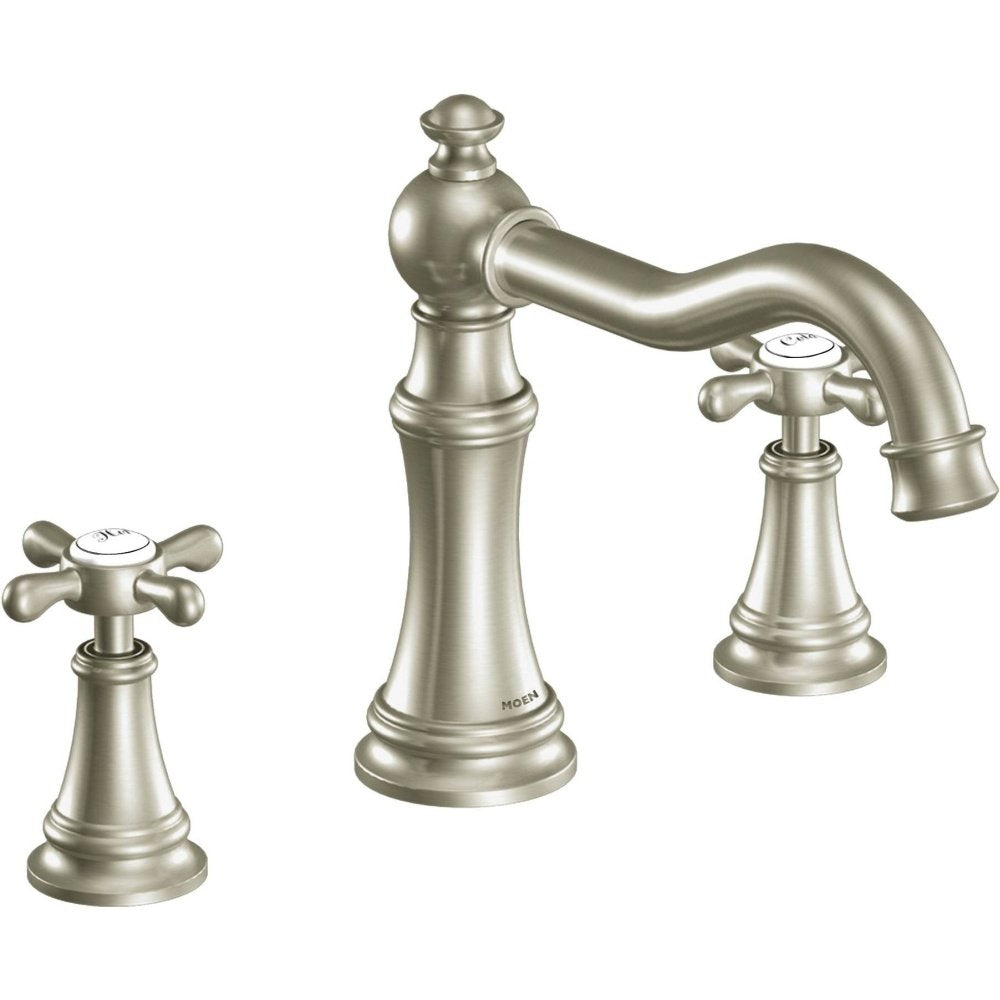 Moen Ts22101Bn Weymouth Two Handle High Arc Roman Tub Faucet Trim only in Brushed Nickel - TS22101BN