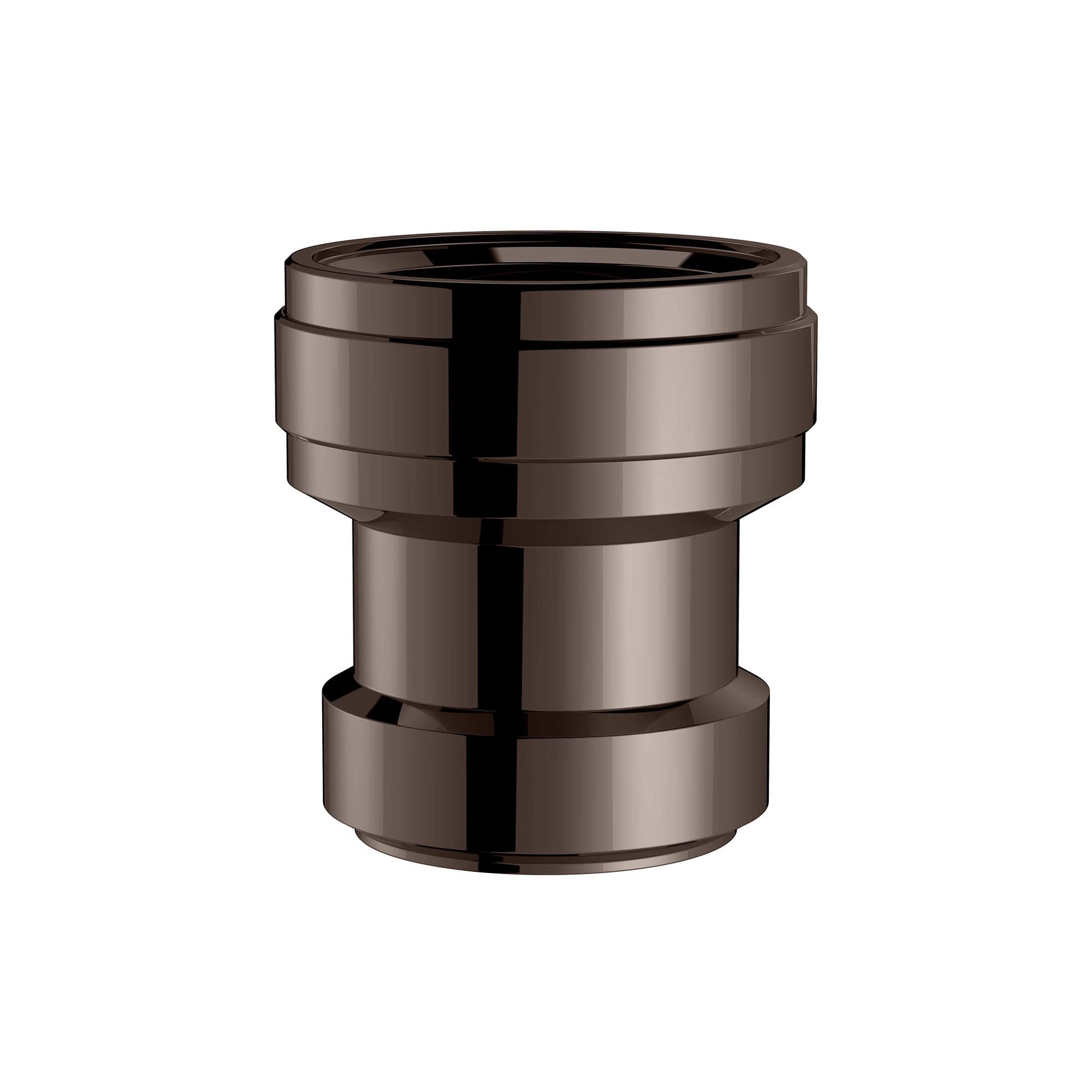 Grohe Universal check valve with hard graphite finish and cylindrical threaded connection ports.