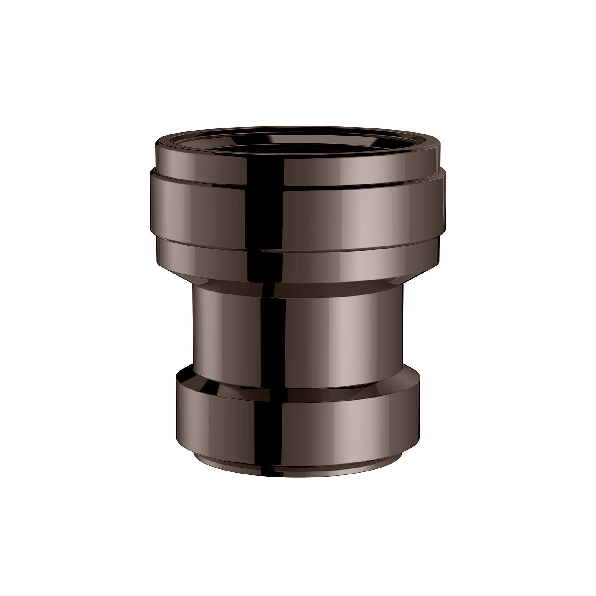 Grohe Universal check valve with hard graphite finish and cylindrical threaded connection ports.