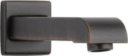 Venetian Bronze tub spout with curved design and wall-mounted square flange.