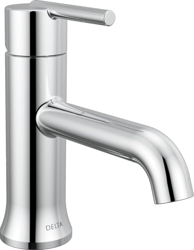 Delta Trinsic Single Handle Bathroom Faucet with Lever Handle & Metal Drain & Pop Up
