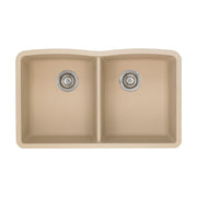Blanco Double Bowl Undermount Kitchen Sink 32.00 x 19.25 x 9.50 inches in Biscotti - 441223