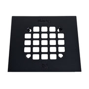 Oatey 4-1/4 in. Square Snap-Tite Shower Strainer for Tiled Showers in Matte Black - 42423