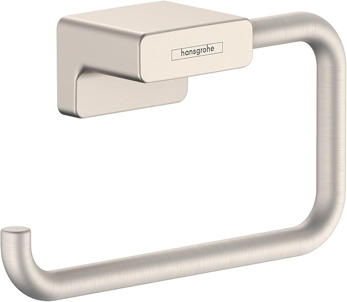 Hansgrohe 41771820 AddStoris Toilet Paper Holder without Cover in Brushed Nickel