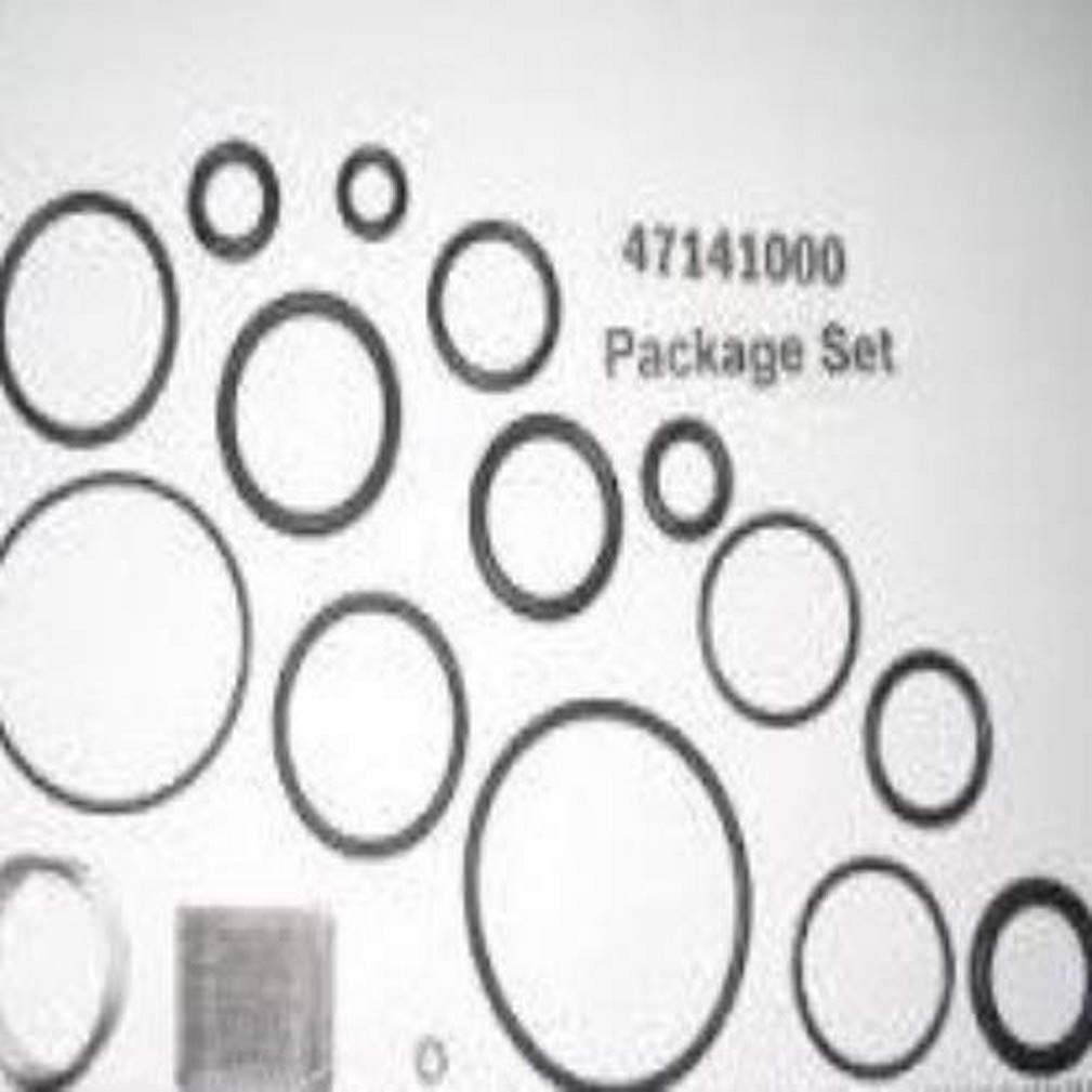 Grohe 47141000 seal kit containing multiple black rubber O-rings and gaskets of varying sizes.