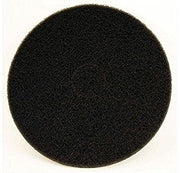 Black circular non-woven buffer pad with textured surface, 17 inches in diameter.