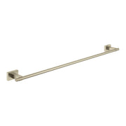 Grohe Essentials Cube 24-inch towel bar in brushed nickel with square wall mounts.