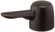 Venetian bronze metal lever handle with cylindrical base and elongated grip arm.