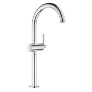 Chrome safety ring component for Grohe faucet model 4826600M with curved spout design.