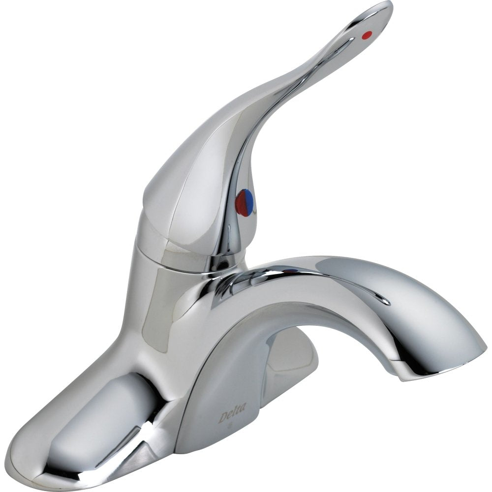 Commercial HDF 511LF-HDF Single Handle Centerset Lavatory Faucet Less Pop-Up - Single Handle Lever Without Pop Up: Chrome