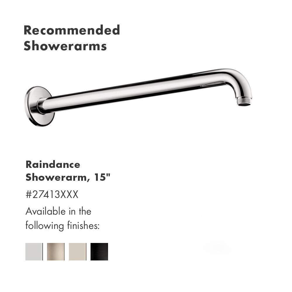 Hansgrohe 04387000 Croma Select E Shower Head 180 2-Jet, 1.8 GPM in Chrome