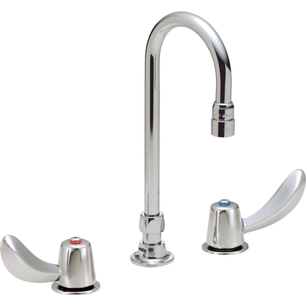 Commercial 27C1 / 27C2 27C2942 Two Handle 8" Below Deck Mount Faucet - Two Handle Blade: Chrome