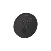 Hansgrohe 15743671 ShowerSelect S Thermostatic Trim for 2 Functions, Round in Matte Black
