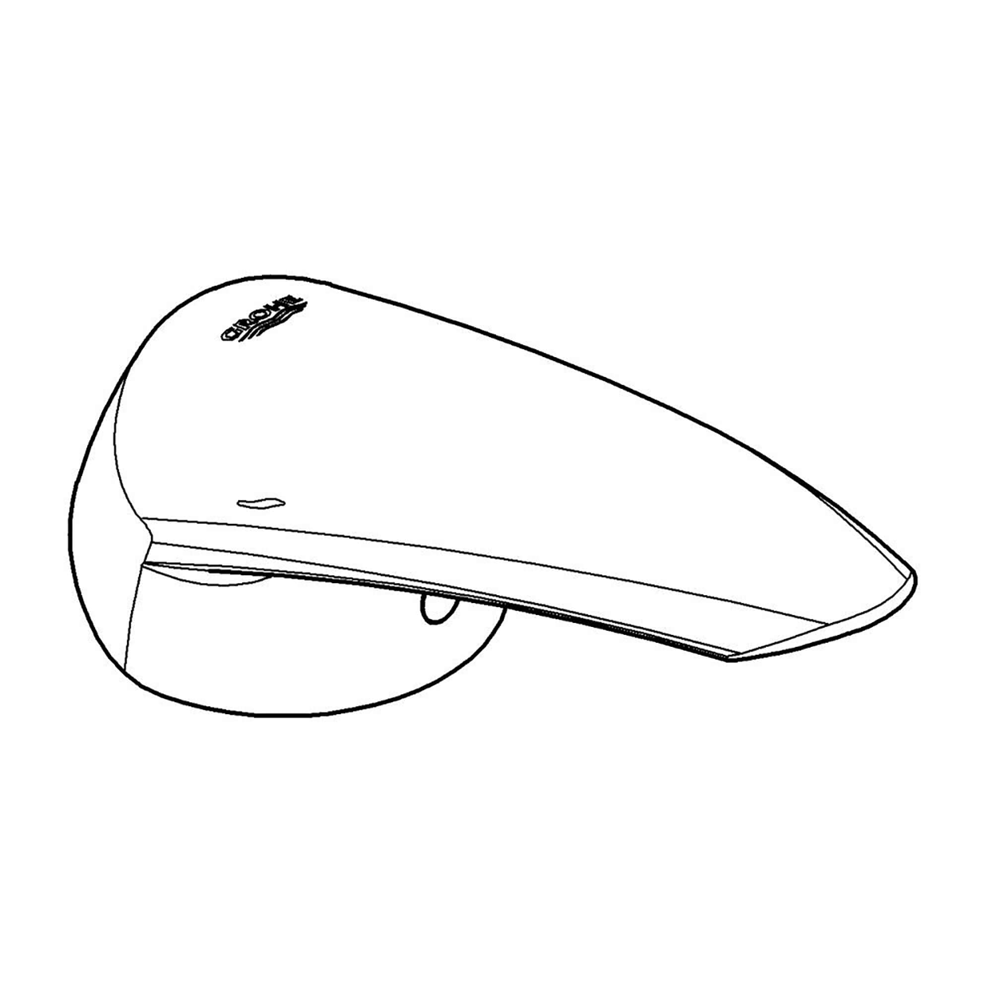 Grohe Supersteel lever handle with curved design and mounting hardware shown in technical line drawing.