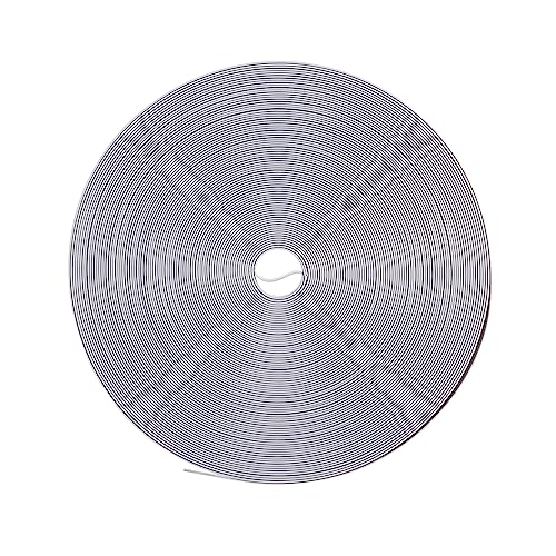 Coiled gray securing strap with white center hole, 3/4 inch width.