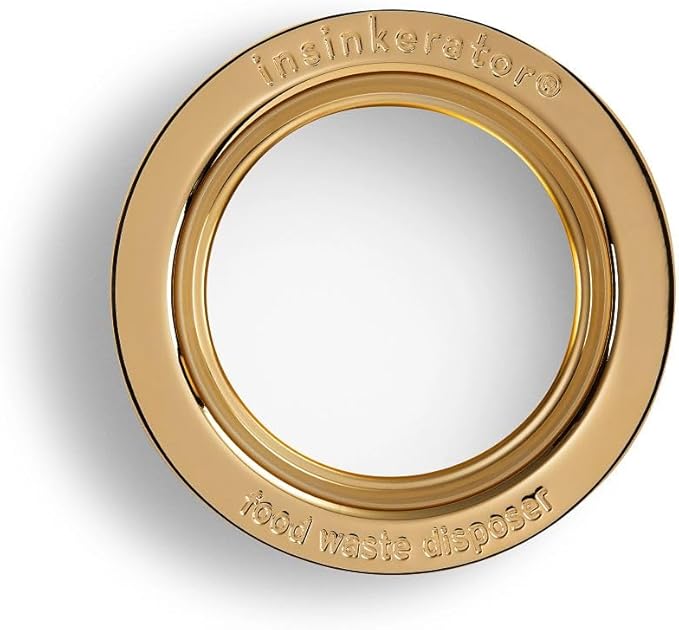 InSinkErator 3/4 Inch Standard Kitchen Drain Sink Flange in French Gold - 75083D