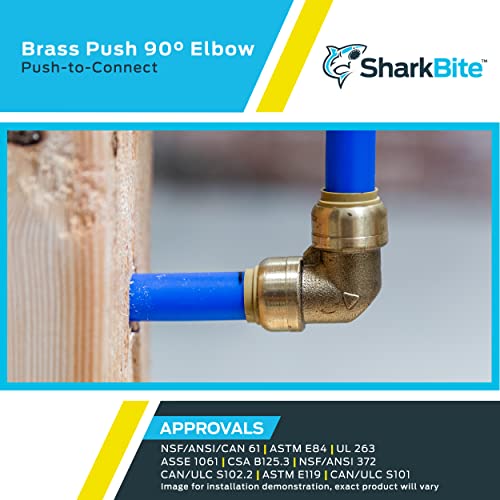 Sharkbite 1-1/4 in. Push-to Connect Brass 90-Degree Elbow Fitting - UXL0235