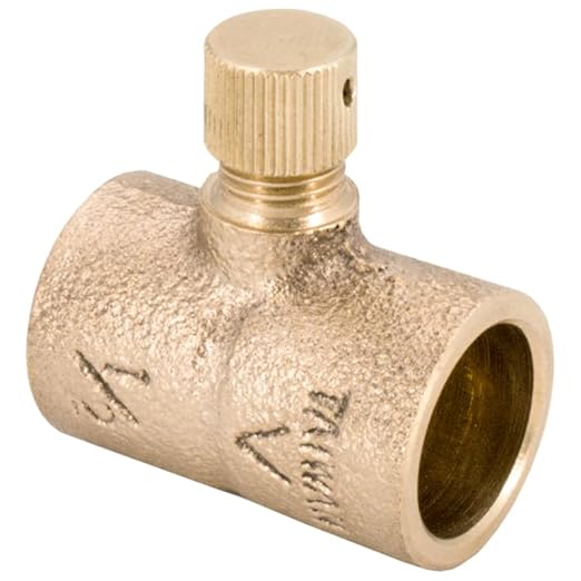 Cast brass drain coupling with 3/4" sweat connection and knurled cap valve.