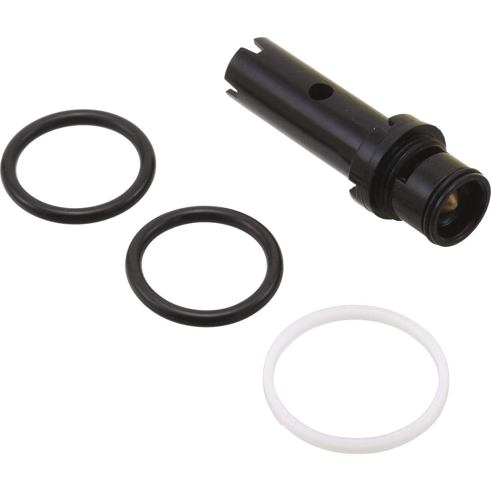 Black diverter assembly with threaded connections and two black o-rings plus one white slip ring.