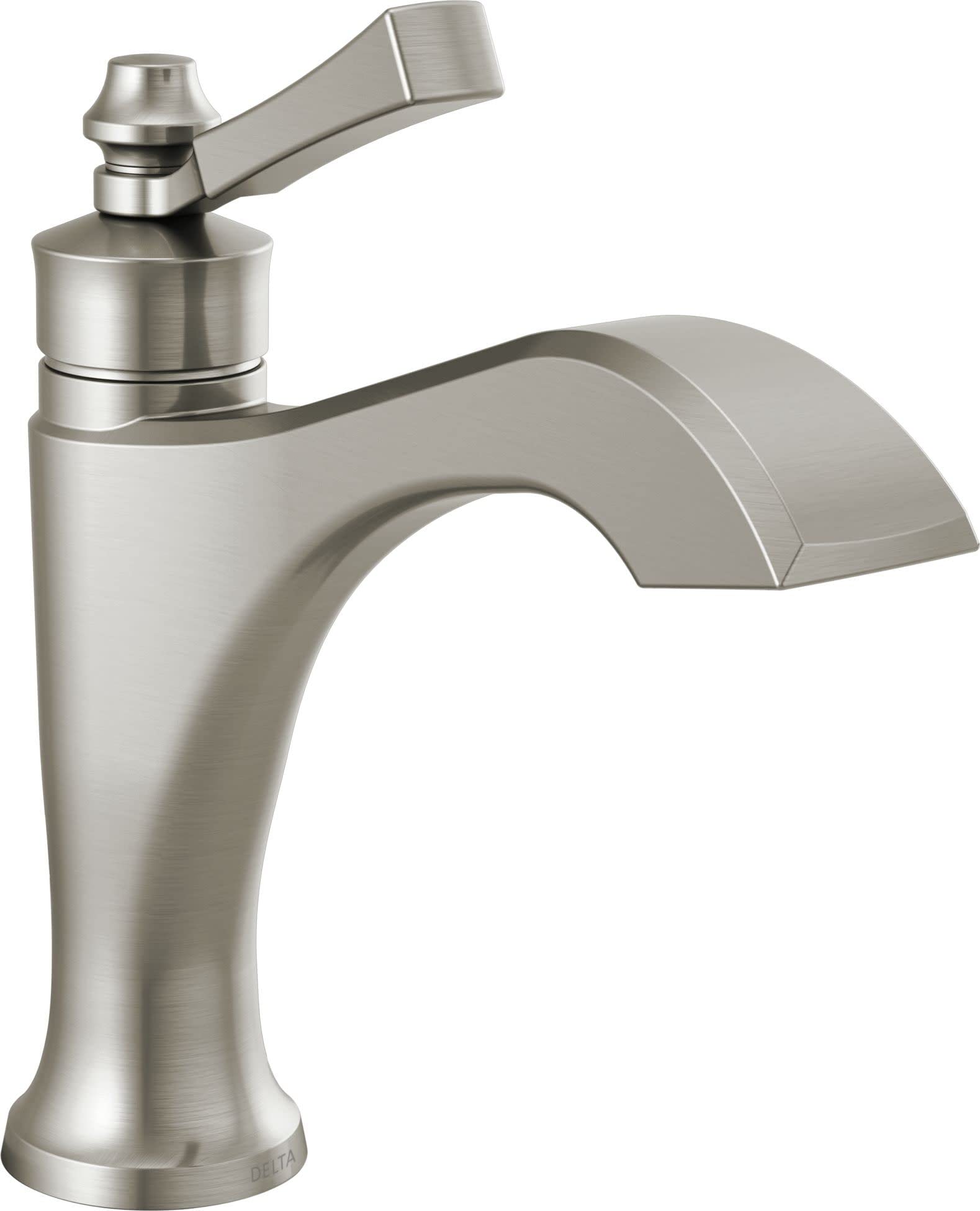 Delta Dorval Single Handle Bathroom Faucet with Lever Handle & Metal Drain & Pop Up