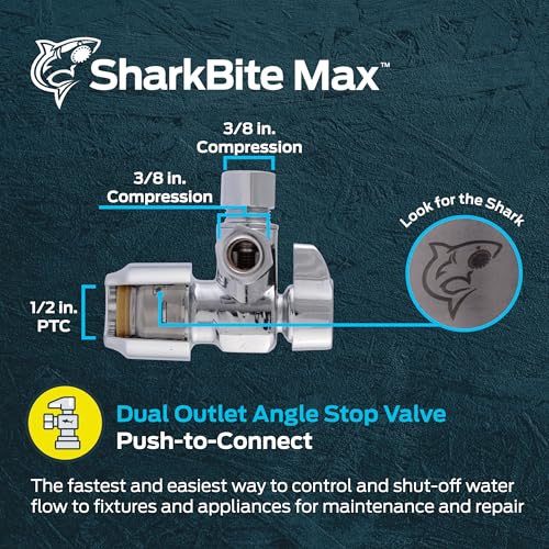 SharkBite UR25558 Dual Stop Angle Valve Push-to-Connect