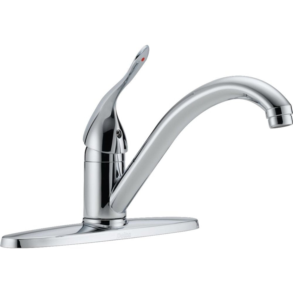 Delta Classic Single Handle Kitchen Faucet, Chrome - 100LF-HDF