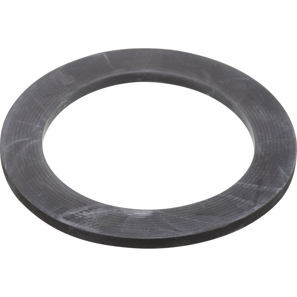 Dark gray rubber gasket ring with oval opening for bath drain assembly.