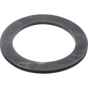 Dark gray rubber gasket ring with oval opening for bath drain assembly.