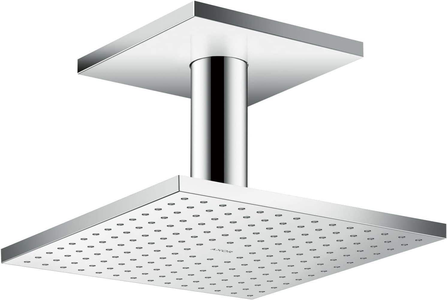 AXOR ShowerSolutions 2.5 GPM Square Multi-Function Rain Shower Head w/ Cieling Mount Arm