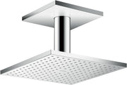 AXOR ShowerSolutions 2.5 GPM Square Multi-Function Rain Shower Head w/ Cieling Mount Arm