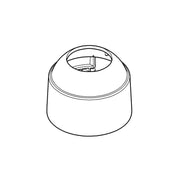 Grohe Supersteel cap with circular opening and internal connector mechanism shown in technical line drawing.