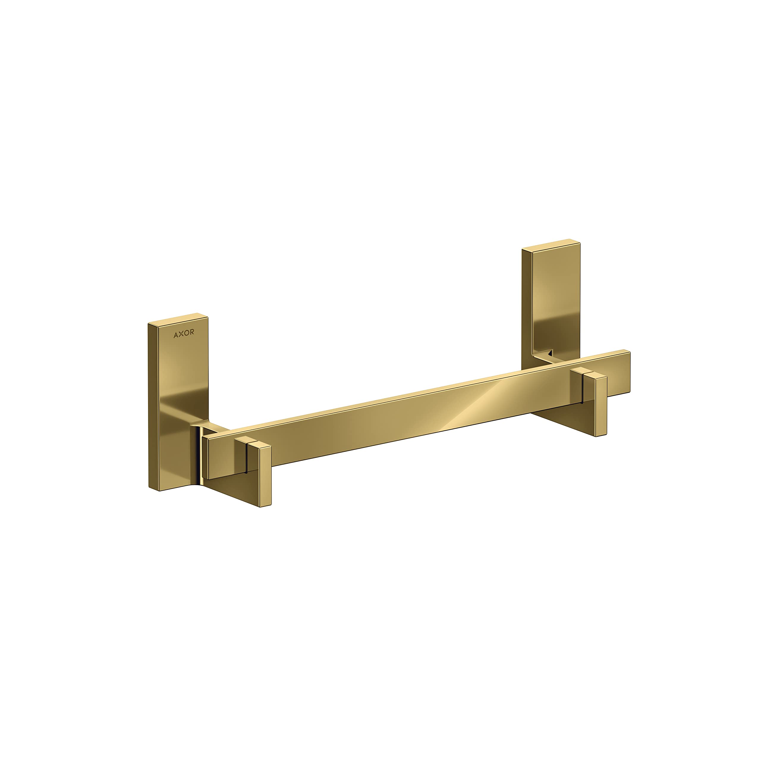 AXOR 42613990 Universal Rectangular Towel Bar, 12" in Polished Gold Optic