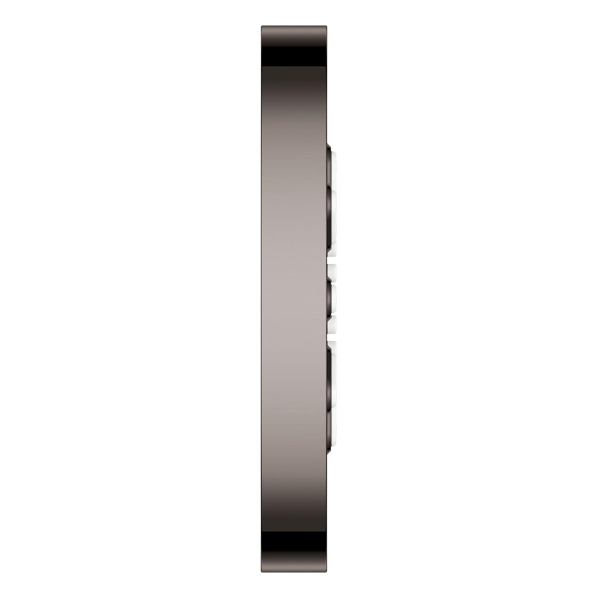 Vertical rectangular dark graphite body spray with two spray nozzles on the side.