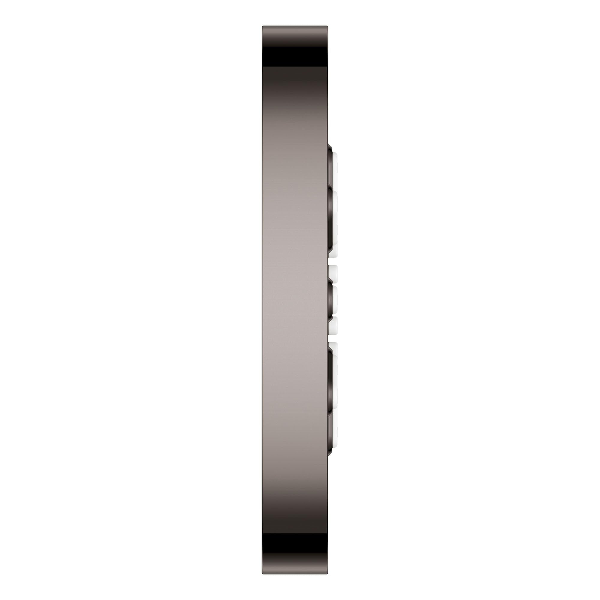 Vertical rectangular dark graphite body spray with two spray nozzles on the side.