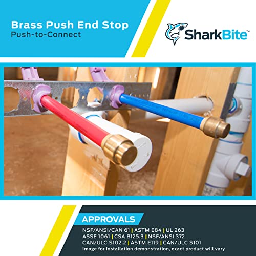 Sharkbite 1-1/2 in. Push-to-Connect End Cap Fitting in Brass - UXL0441