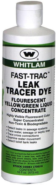 Whitlam FAST-Trac Yellow/Green Liquid Leak Tracing Dye - LTDG16