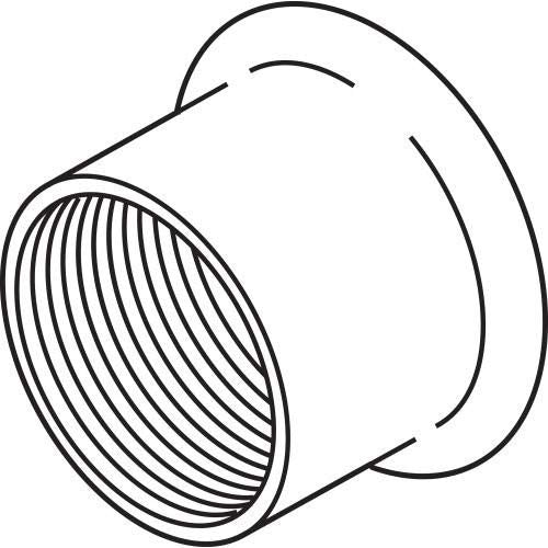 Venetian bronze trim sleeve diverter with ribbed circular face and curved spout connector.