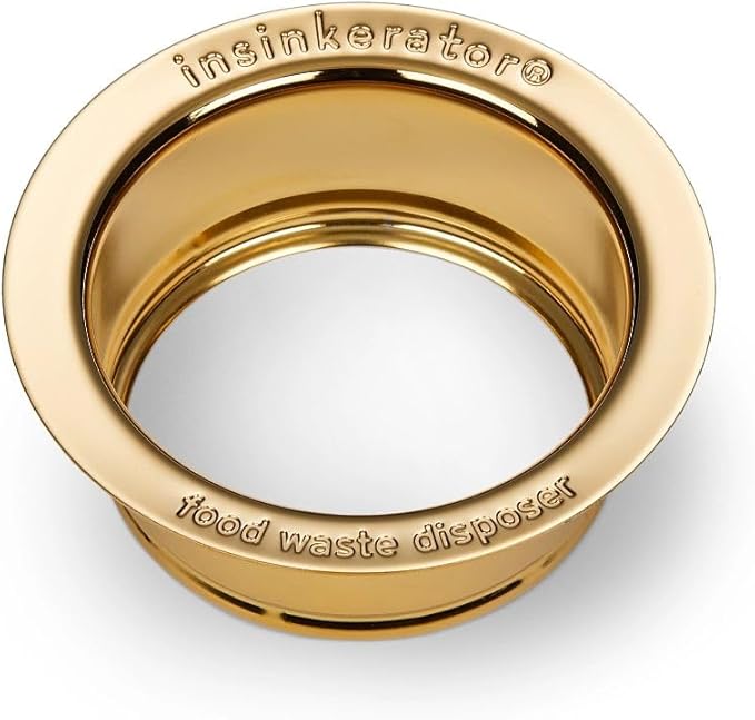 InSinkErator 3/4 Inch Standard Kitchen Drain Sink Flange in French Gold - 75083D