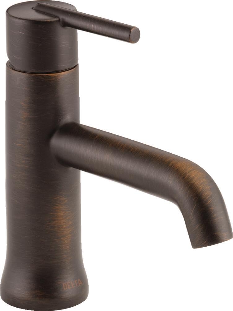 Delta Trinsic Single Handle Bathroom Faucet with Lever Handle & Metal Drain & Pop Up