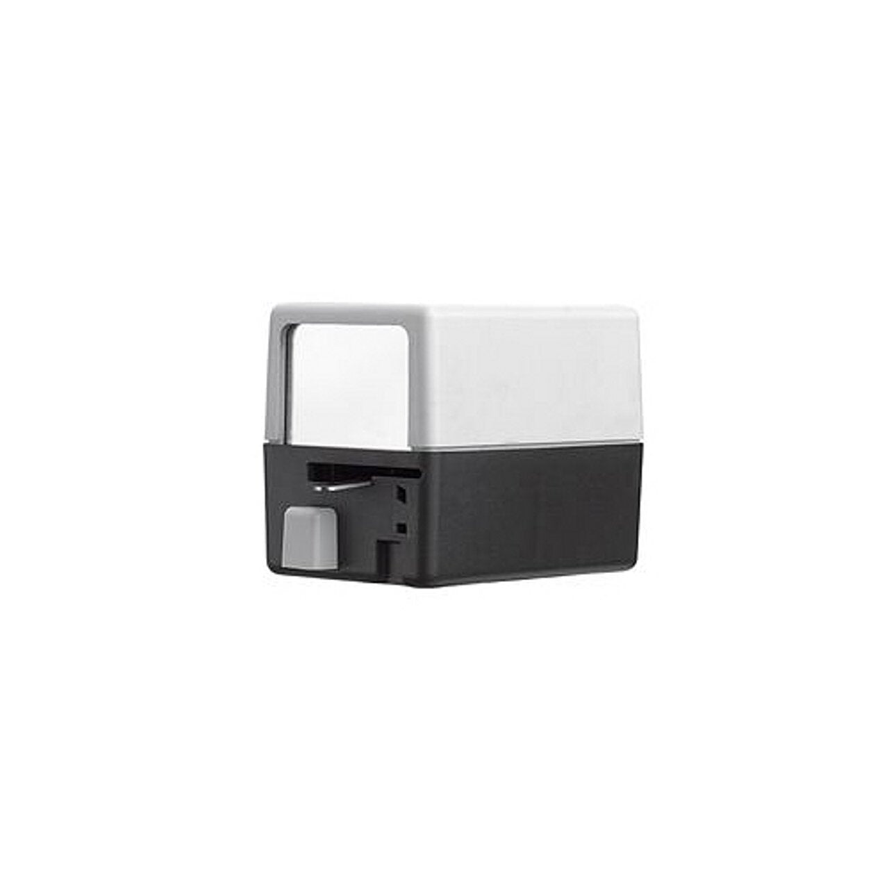 Caleffi Z-One 24V normally closed actuator with white upper housing, black lower housing, and integrated switch.
