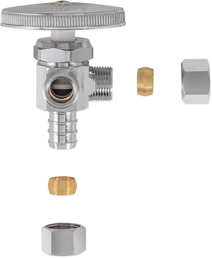 Eastman 04343LF Multi-Turn Dual Outlet Stop Valve 1/2 Inch PEX